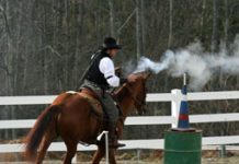 Cowboy Mounted Shooting Association to hold championship competition this week cowboy mounted shooting