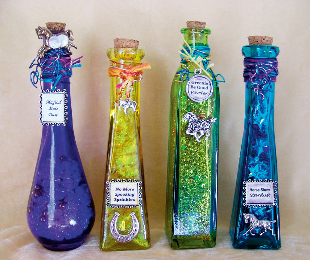 Homemade Horsey Gifts: Light-Catching Glass Bottles