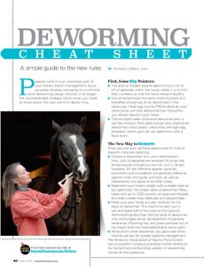 Deworming Cheat Sheet