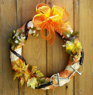 Add Equestrian Flair to an Autumn Wreath