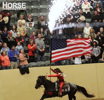 flag horse fireworks