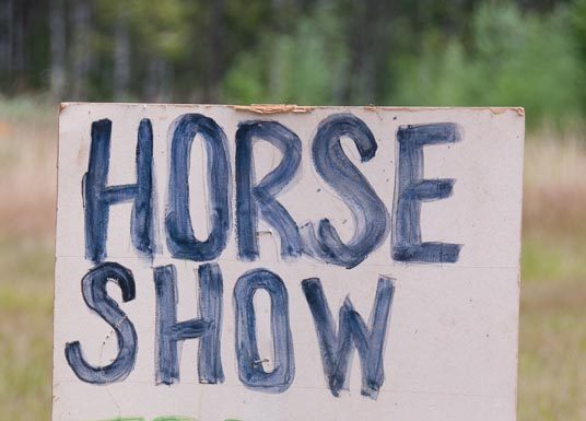 horse show sign