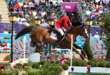 Saudi Arabia leads in team Olympic show jumping competition fellers flexible