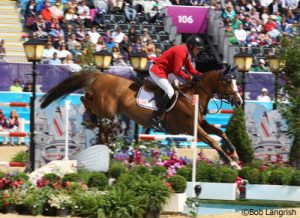 Saudi Arabia leads in team Olympic show jumping competition