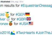 team dressage tweet