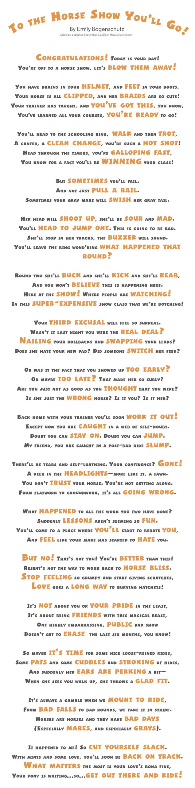 To the Horse Show You’ll Go!