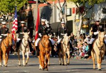 usmc mounted color guard rose parade