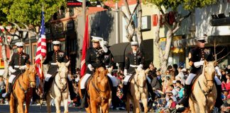 usmc mounted color guard rose parade