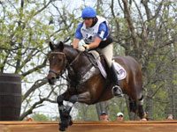 Dansko Fair Hill International Three-Day Event is under way horse jumping