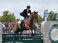 horse rider in a jumping event
