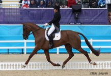Japan’s Yoshiaki Oiwa takes the lead after the dressage phase of Olympic eventing oiwa dressage