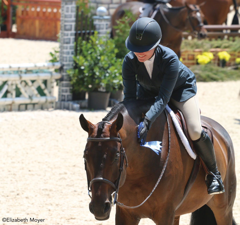 Horse and rider at a horse show