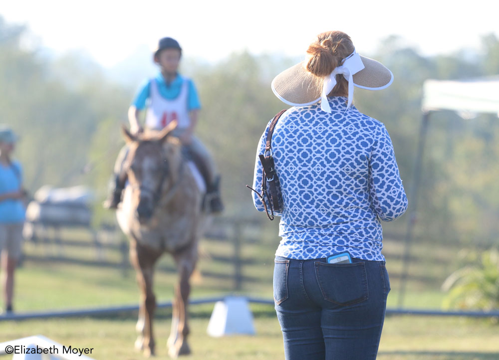 Mom and kid at a horse show: non-horse parent 