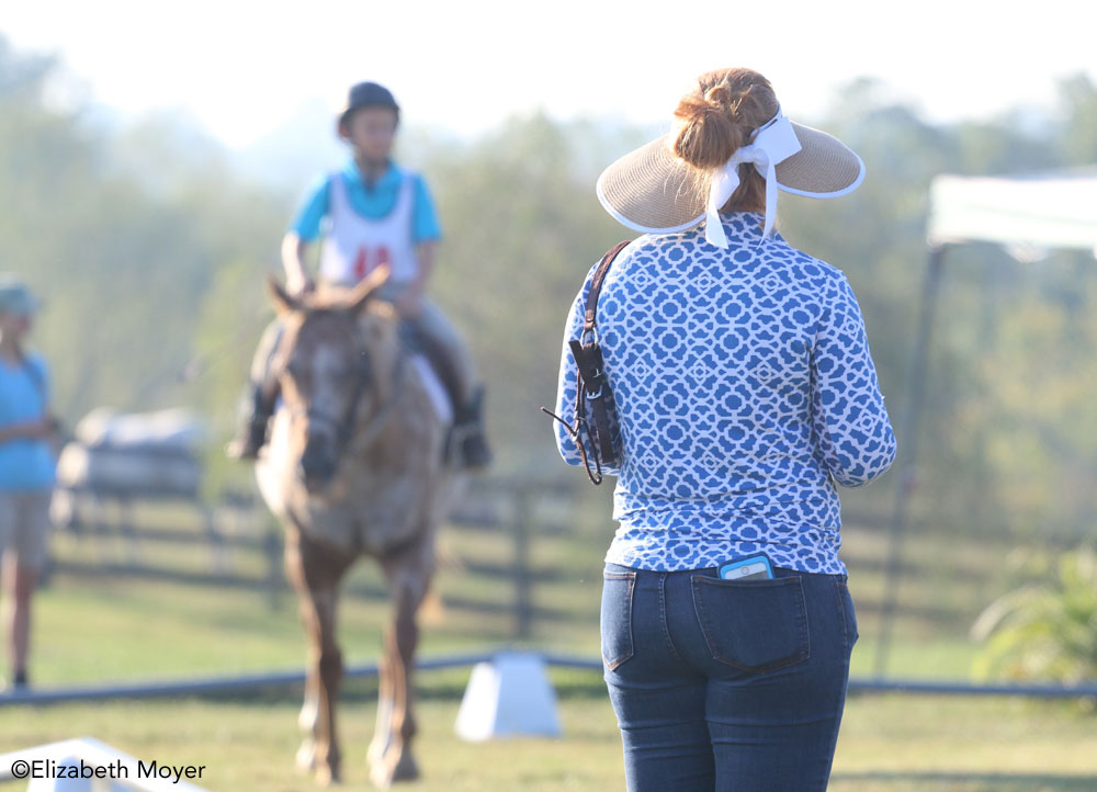Mom and kid at a horse show: non-horse parent