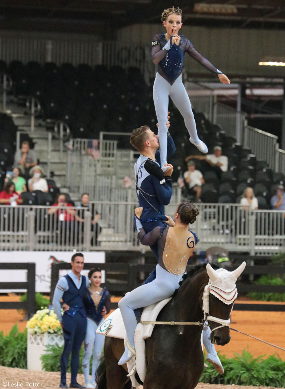 Germany's vaulting team won the gold medal in the Nations Team Vaulting Championship.