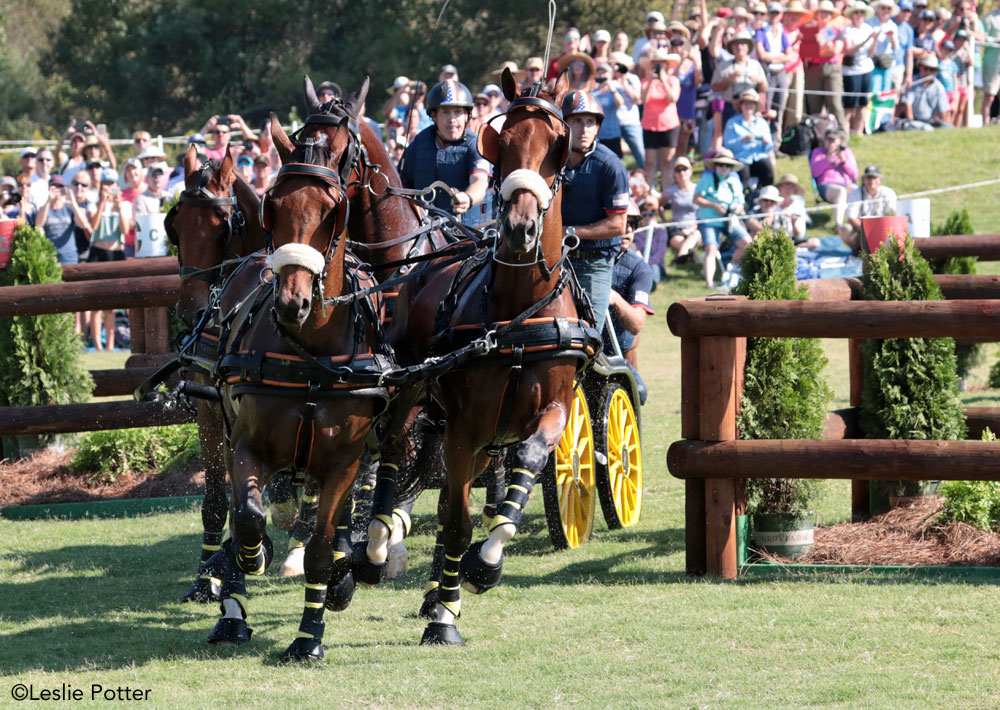 James Fairclough driving on the WEG marathon course.