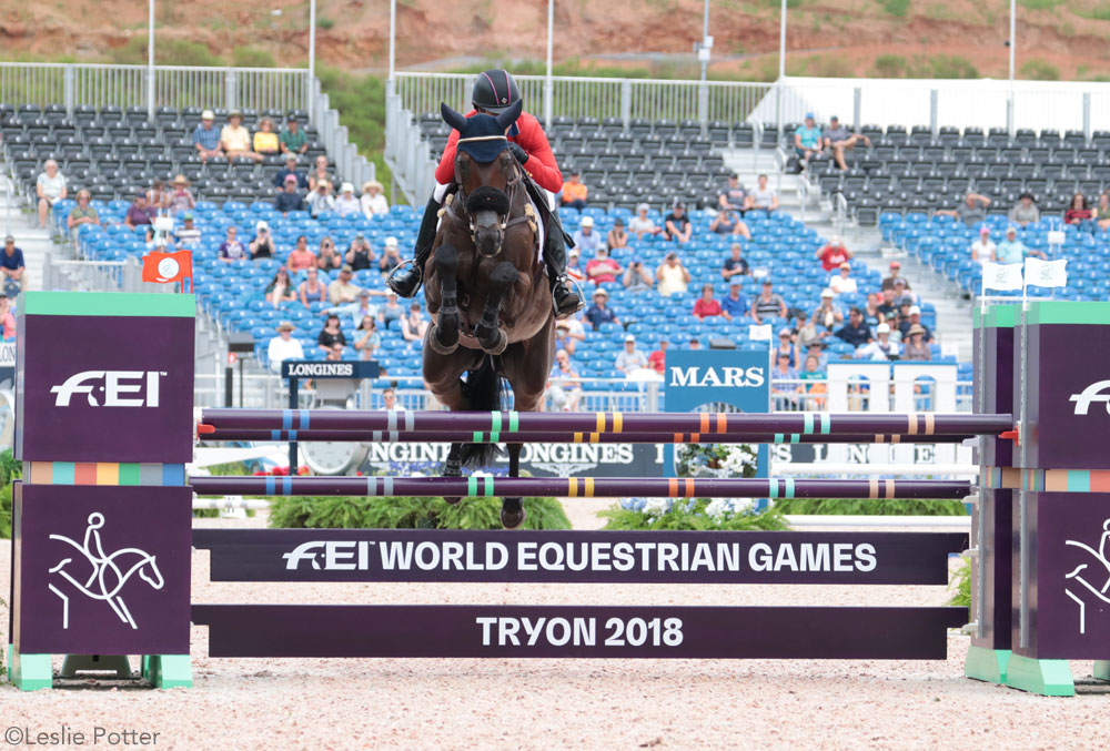 Lynn Symansky and Donner of the U.S. 2018 WEG