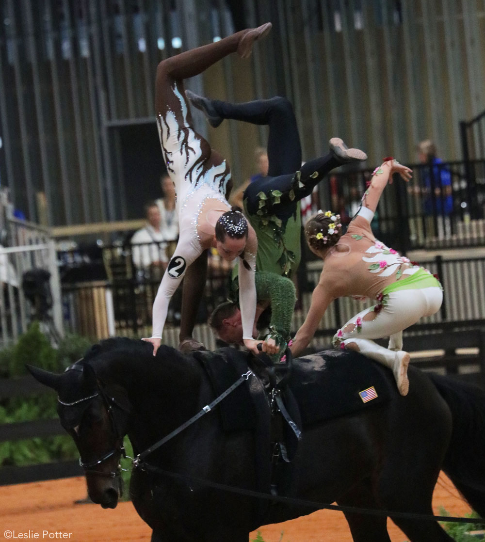 The U.S. vaulting team finished fourth in the Nations Team Championship.