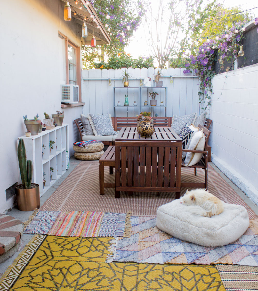 Raquel Lynn's patio in Los Angeles