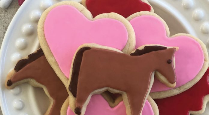 DIY Valentine's heart and horse cookies