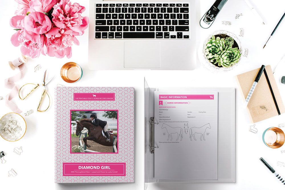 Horse rider's journal from The Printable Pony