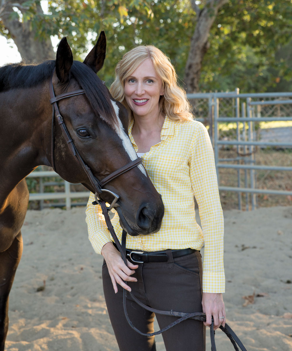 Author Susan Friedland-Smith with her horse, Knight