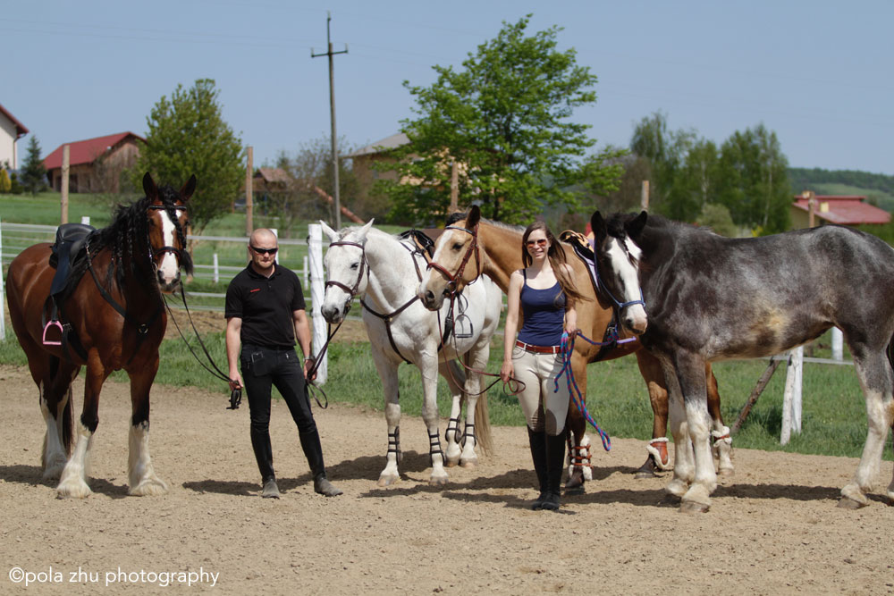 Kasia and Kamil with their horses