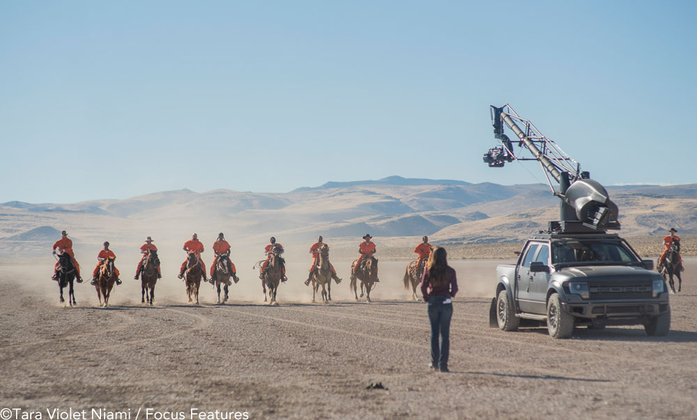 Shooting a scene for The Mustang