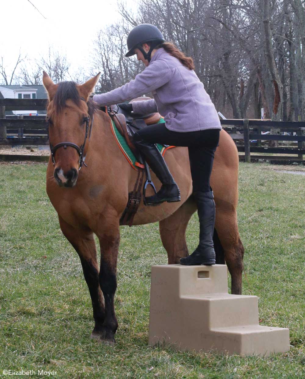Mounting from a mounting block