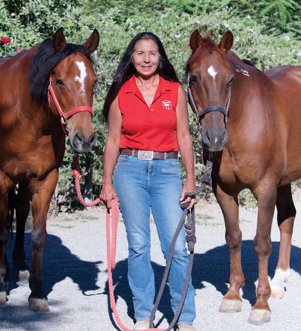 Jenon Mathes with horses