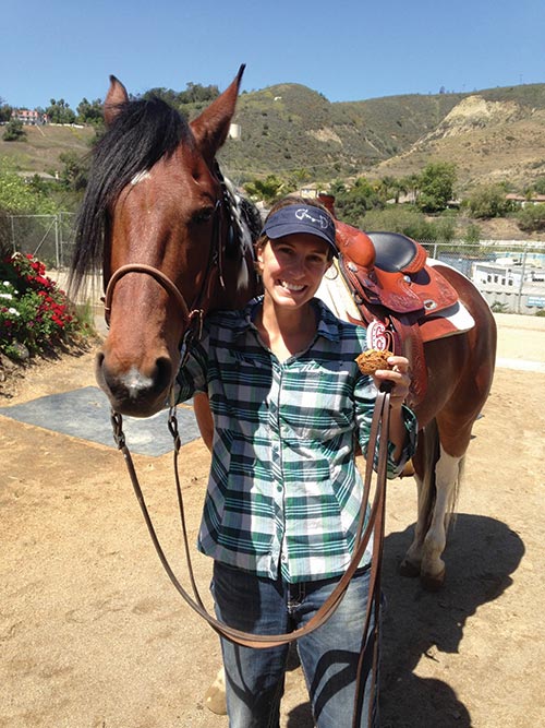 Riding partners of a lifetime, Jill and Kirby Jill and Kirby celebrating