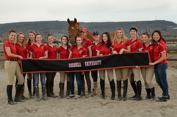 Clifford with the Cornell Equestrian Team