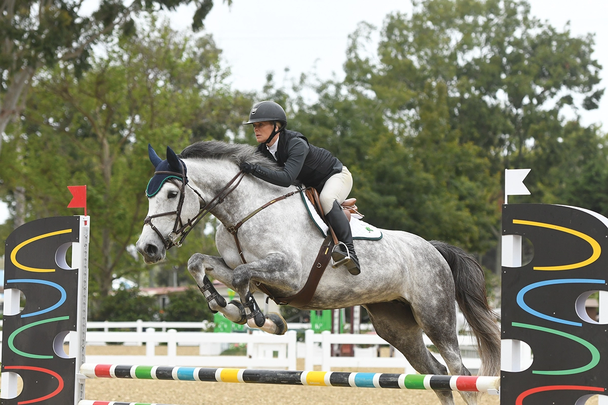 Jumping with Rosie.