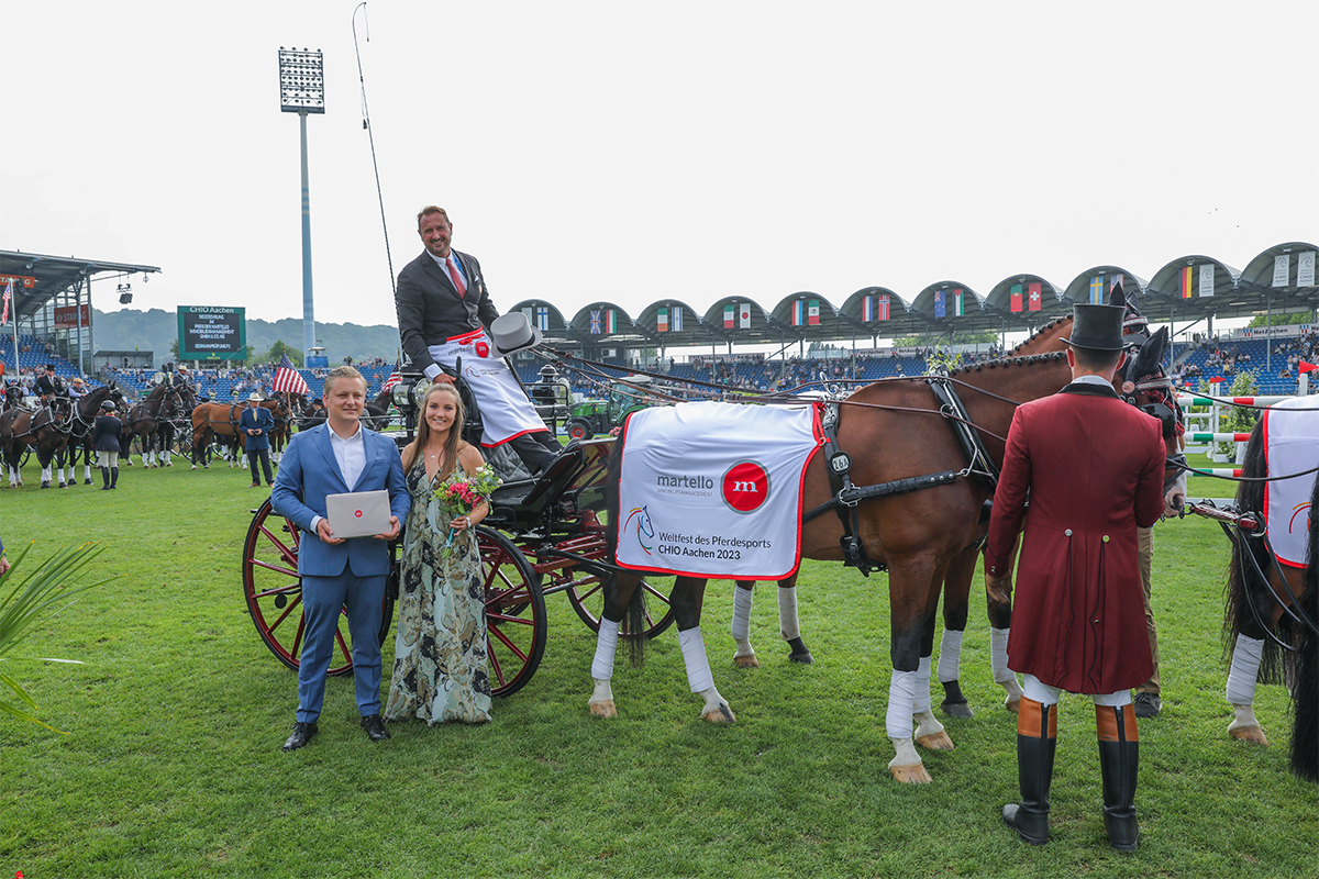 The USA’s Chester Weber during an awards ceremony.
