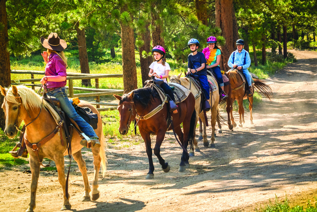 trail riding with children