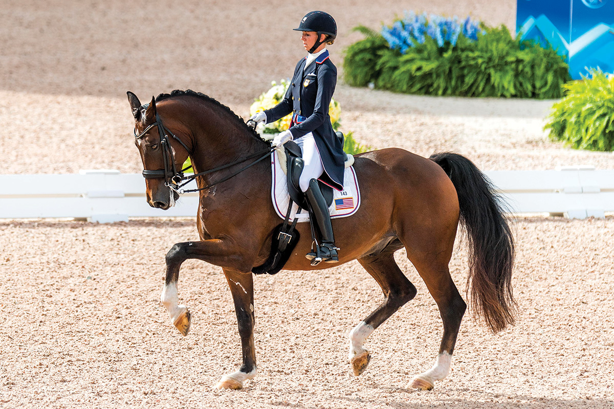 Laura Graves riding Verdades in dressage 