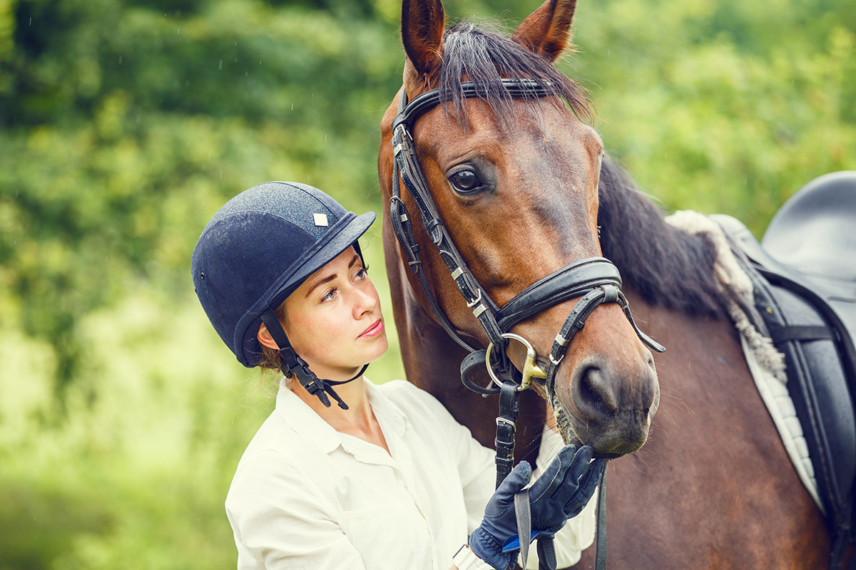 A girl with a horse