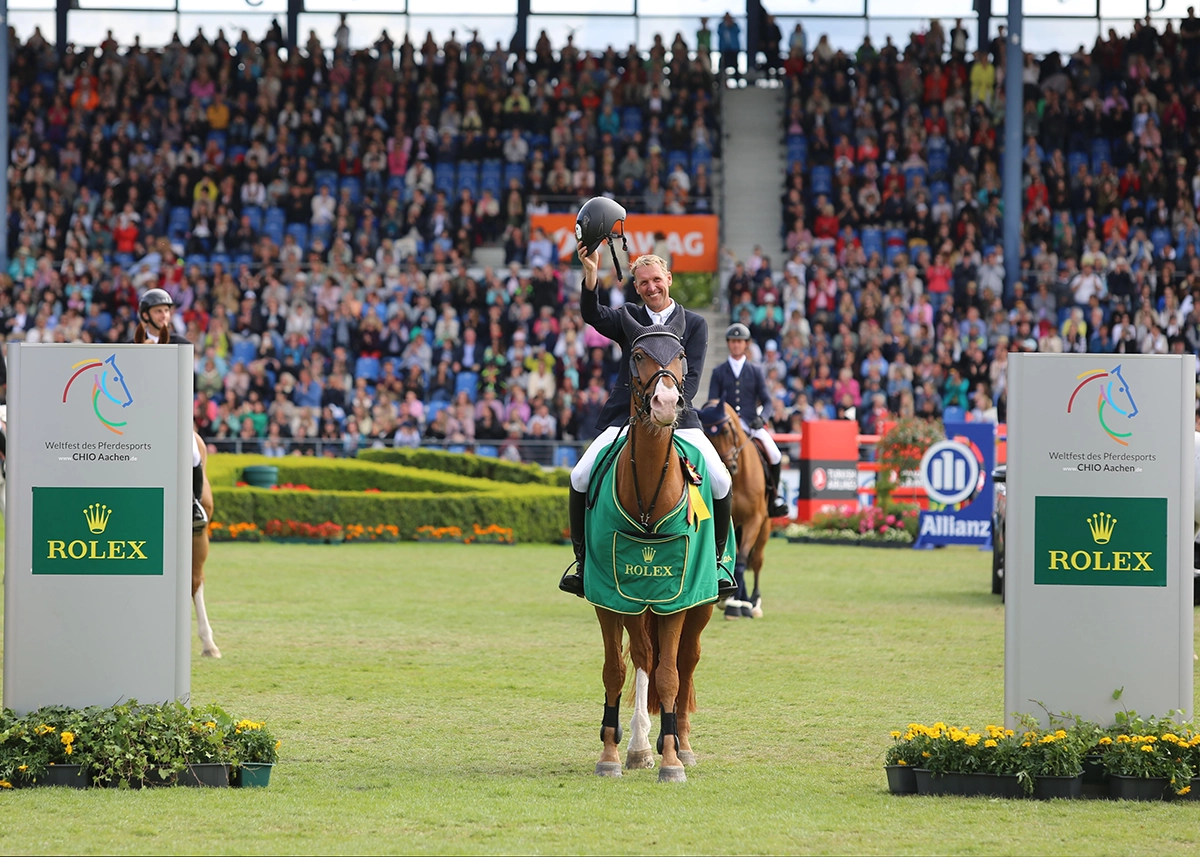 André Thieme celebrates the win.