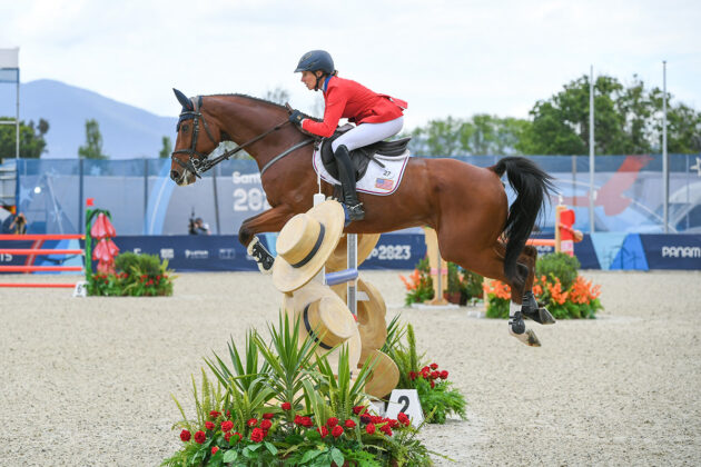 Liz Halliday and Miks Master C, who finished 7th in eventing in the 2023 Pan American Games