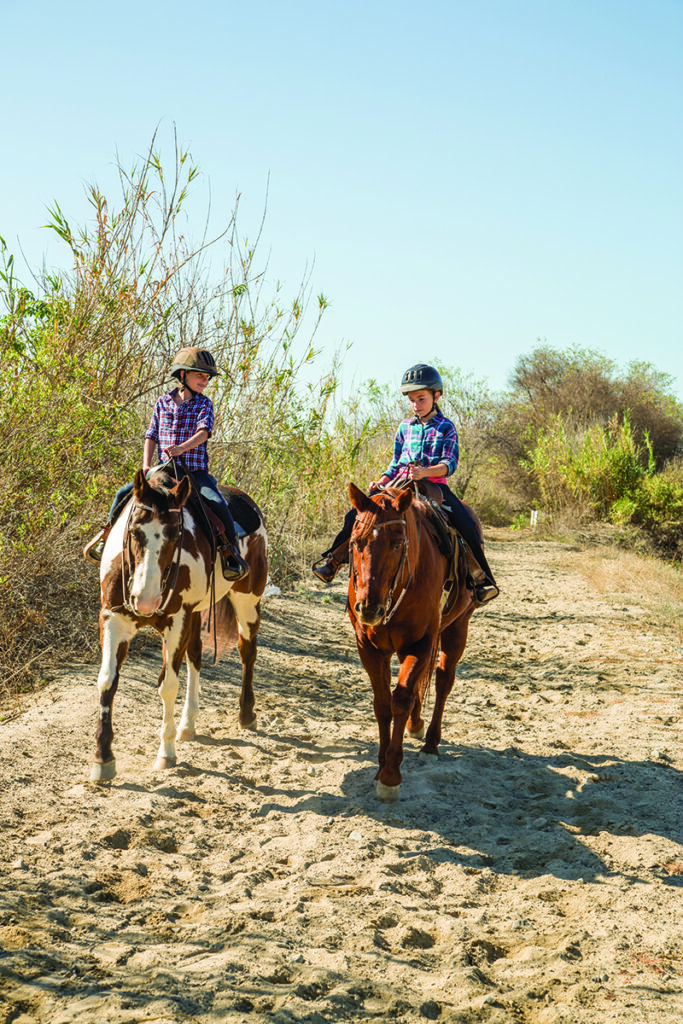 trail riding with children