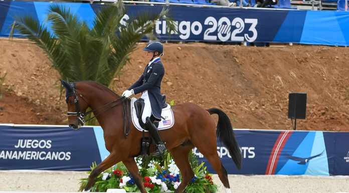 Liz Halliday in dressage at the Pan American Games
