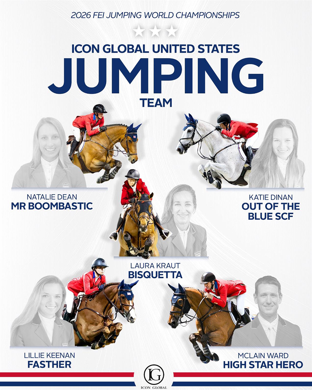 The Icon Global U.S. Jumping Team members.