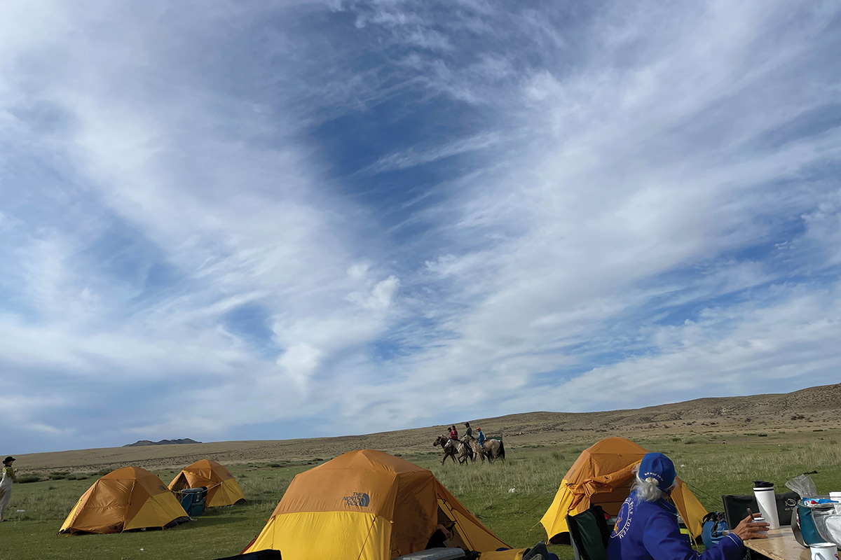 Tents set up for camp