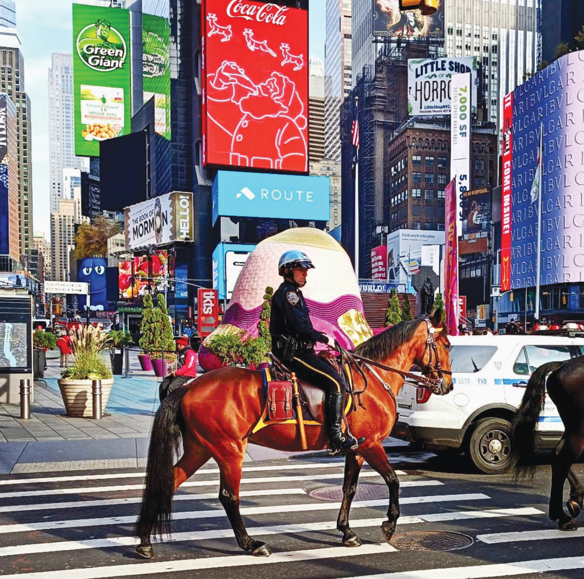Mounted police in Times Square