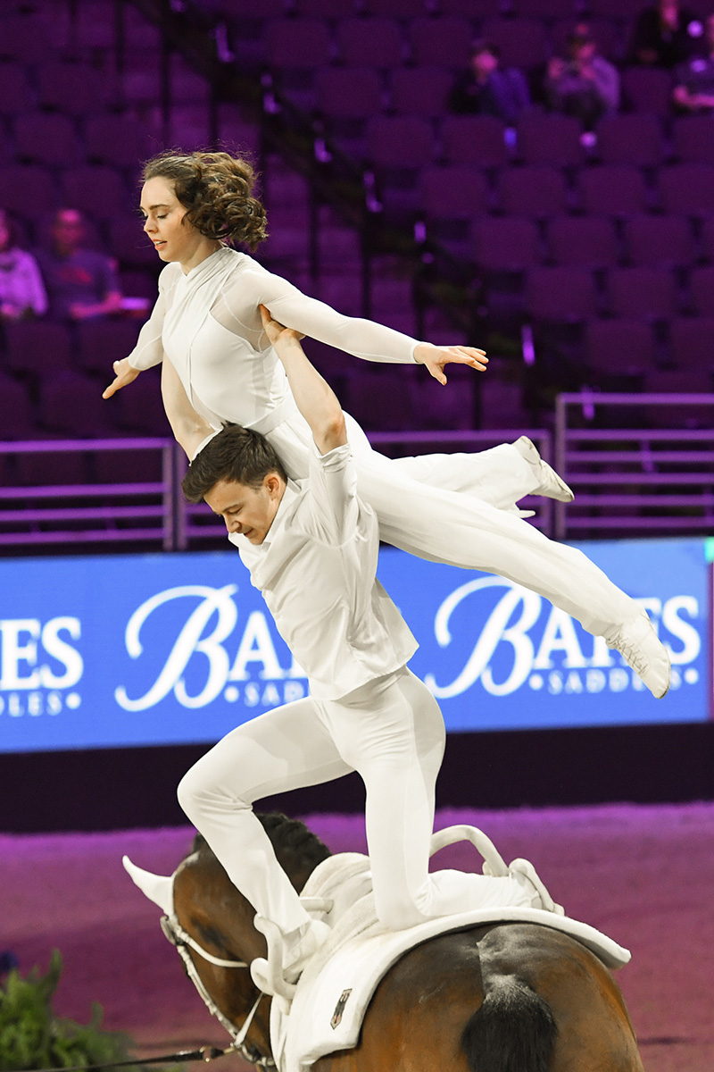 Freestyle vaulting at the 2023 FEI World Cup Finals in Omaha