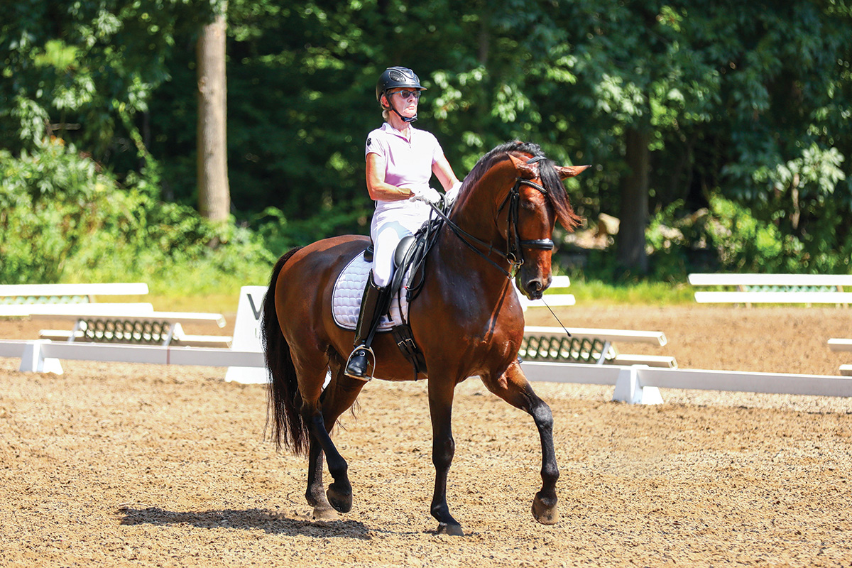 Candace Platz performing dressage aboard Enrique