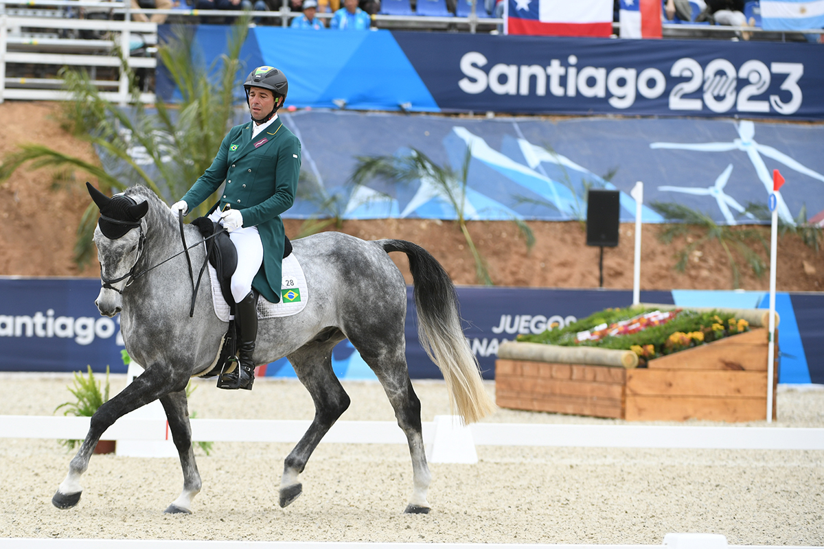 Marcio Carvalho Jorge rode Castle Howard Casanova in dressage