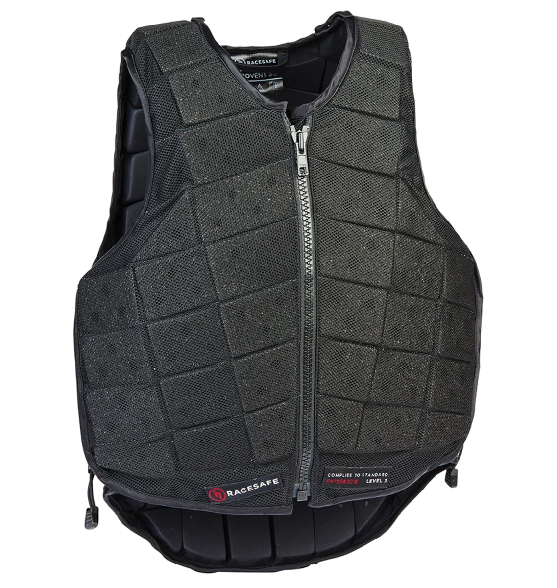 A riding vest, an important piece of equestrian safety gear.