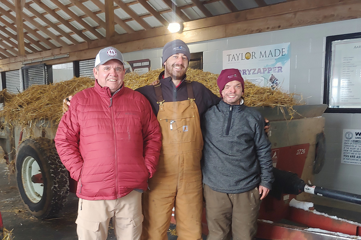 Frank Taylor with two members of the Taylor Made School of Horsemanship