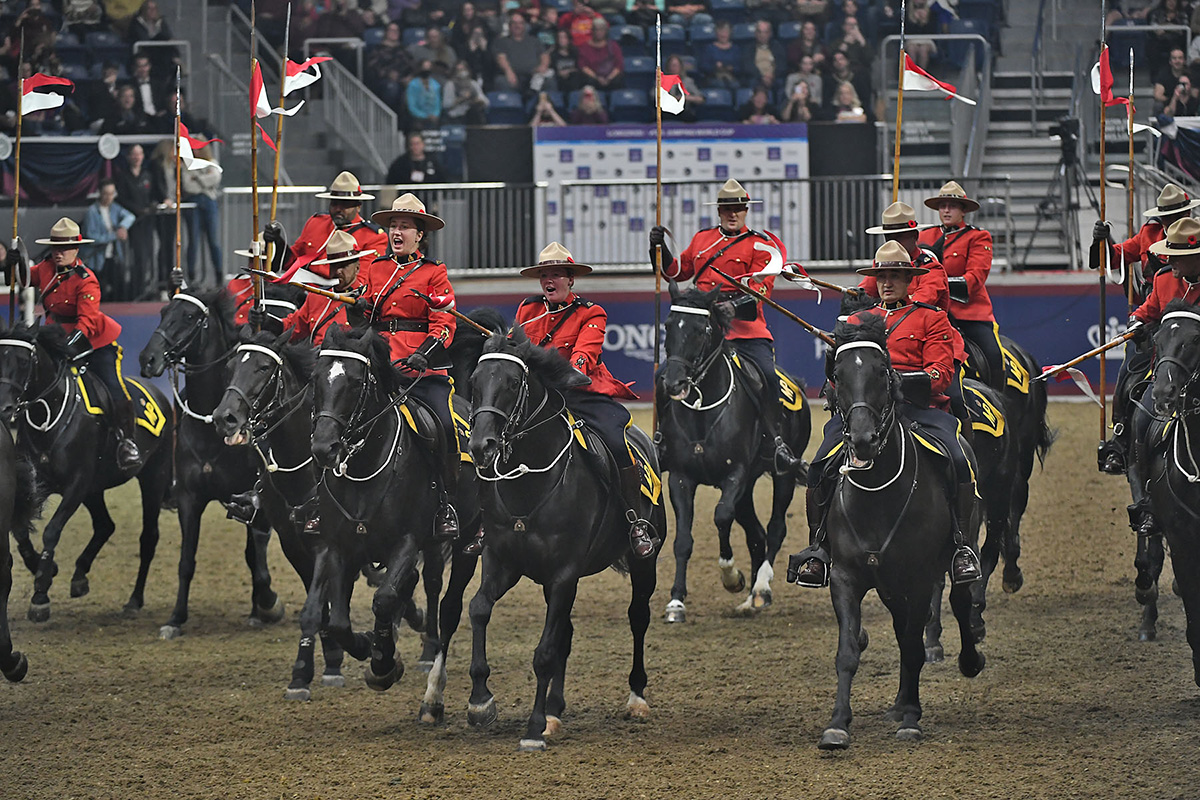 Canadian Mounted Police perform